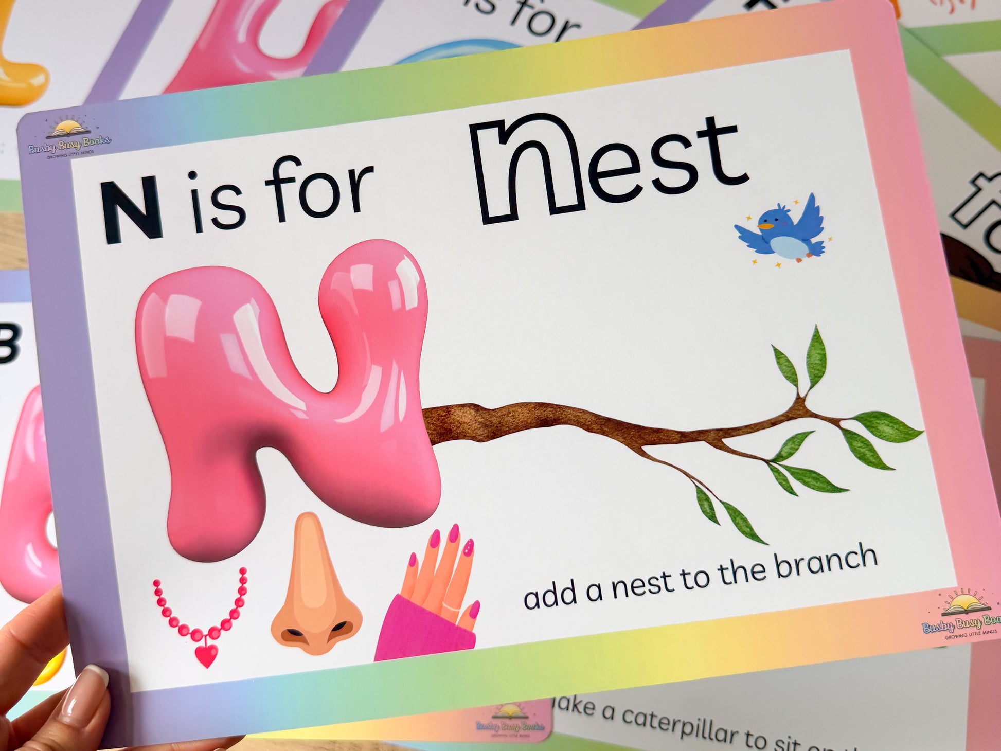 Alphabet playdough mat for letter formation