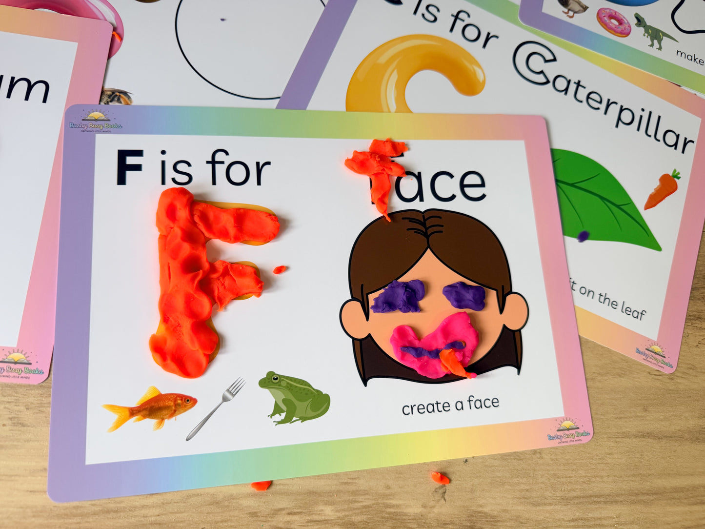Alphabet playdough mat for letter formation