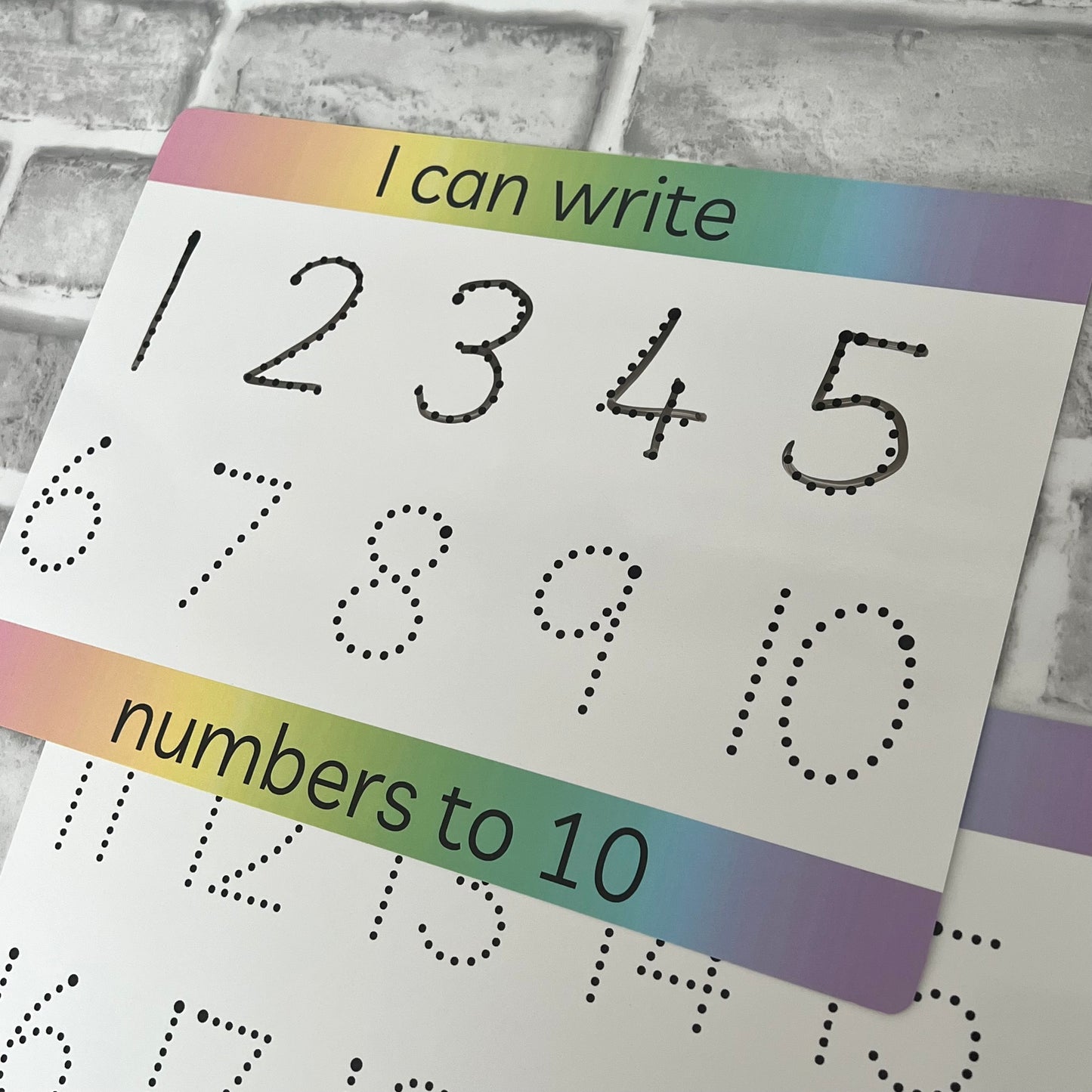 I Can Write Numbers Mats