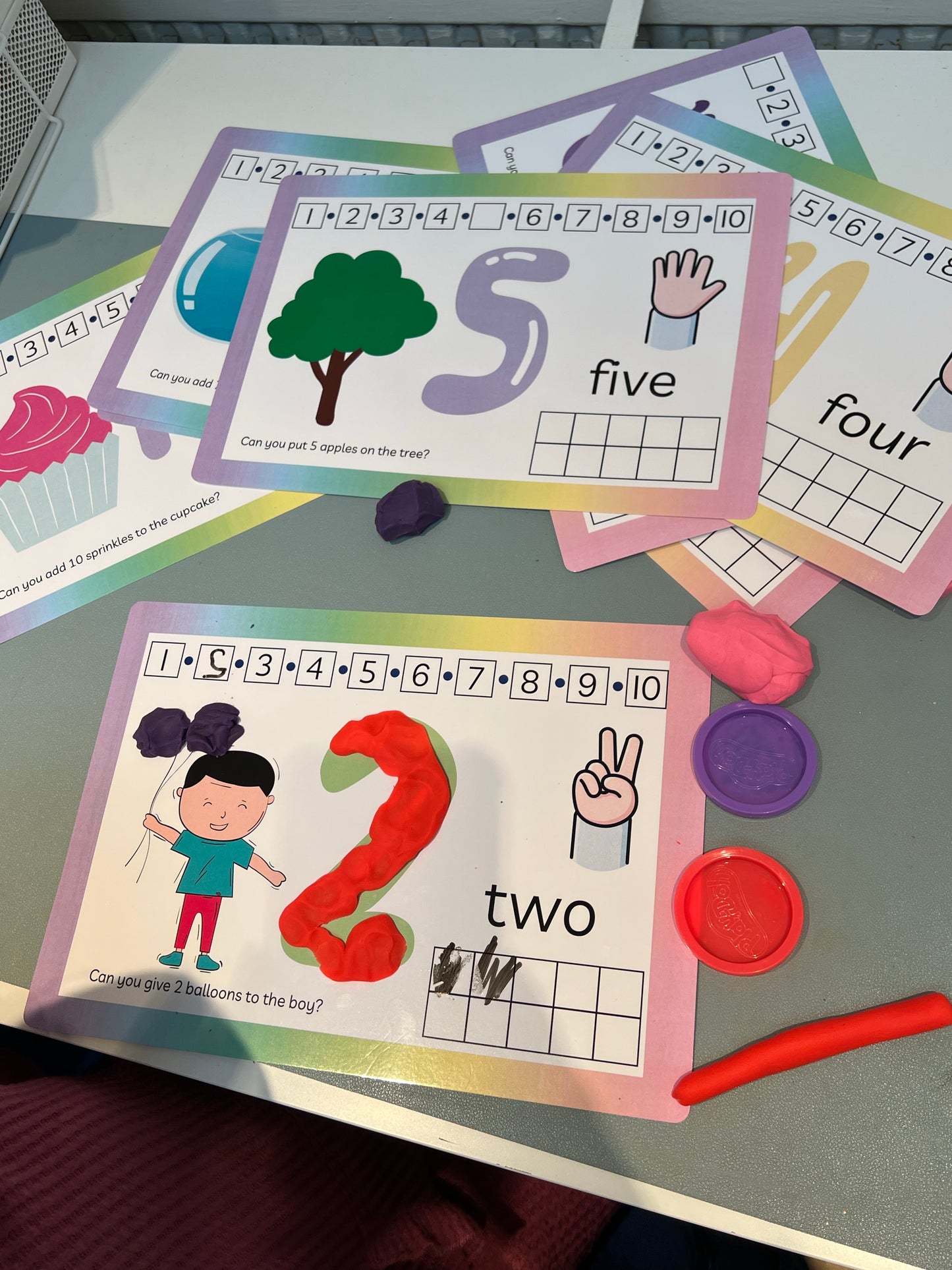 Number Playdough Mats 1-10