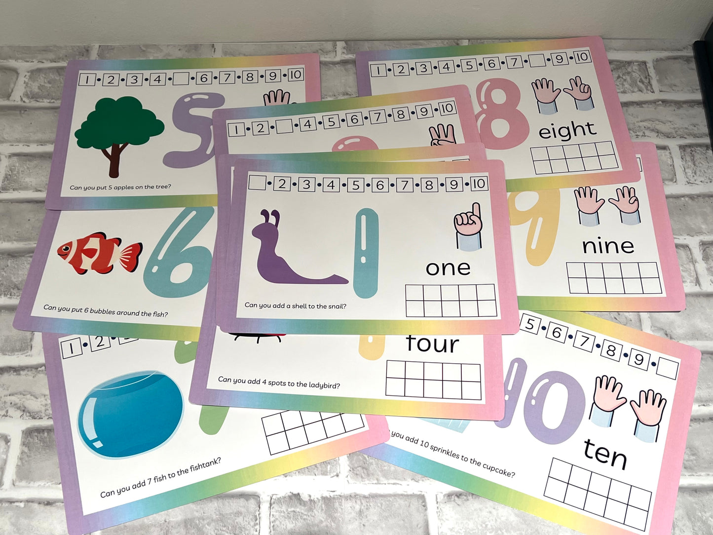 Number Playdough Mats 1-10