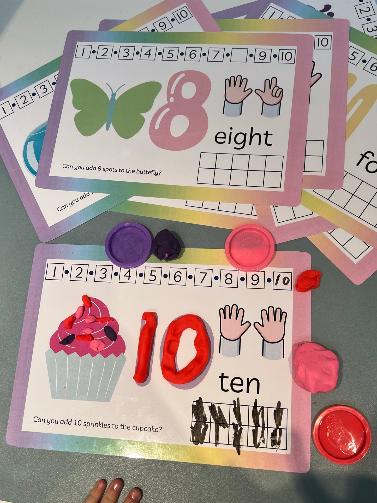 Number Playdough Mats 1-10